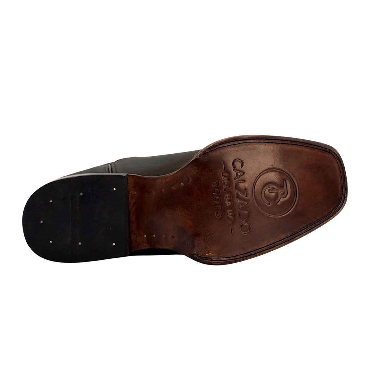 Bota vaquera piel de res cafe suela cuero Calzado del Bajío-27.5