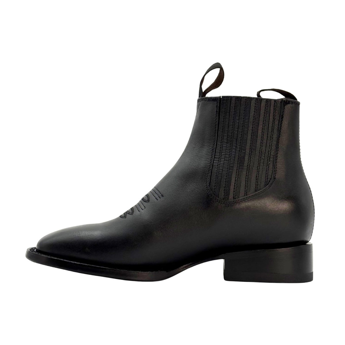 Botín vaquero hombre piel genuina Calzado del Bajío Negro-28.5