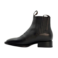 Botín vaquero hombre piel genuina Calzado del Bajío Negro-28.5