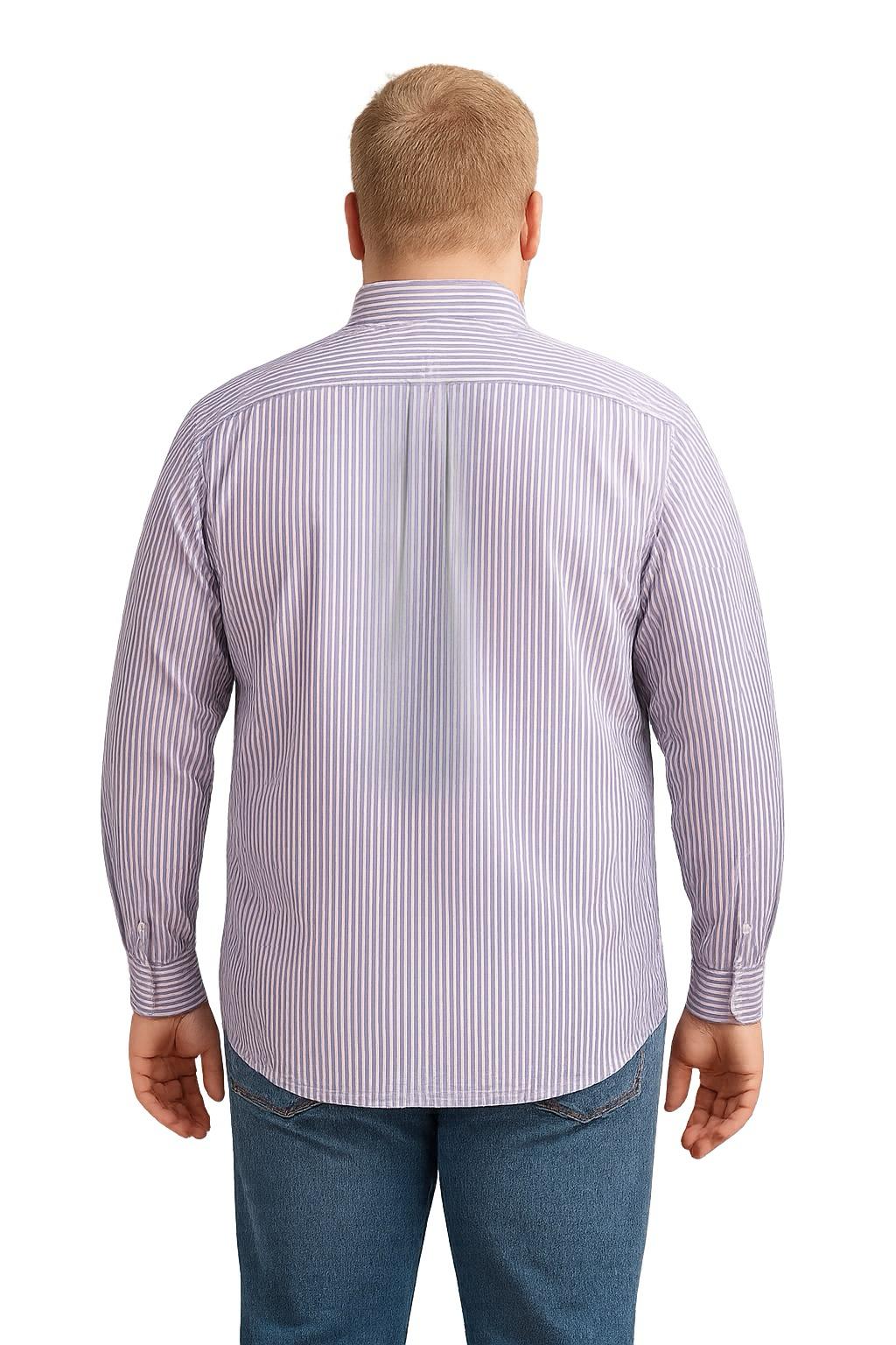 Camisa rayas morado para hombre Big Kong talla grande-XL