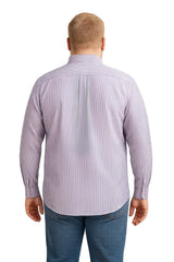 Camisa rayas morado para hombre Big Kong talla grande-XL