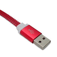 CABLE ZIPPER 2EN1 IPH5/MOV8 ROJO