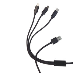 CABLE 3EN1 TIPOC/IPH5/MOV8 AGUJETA 1M NEGRO