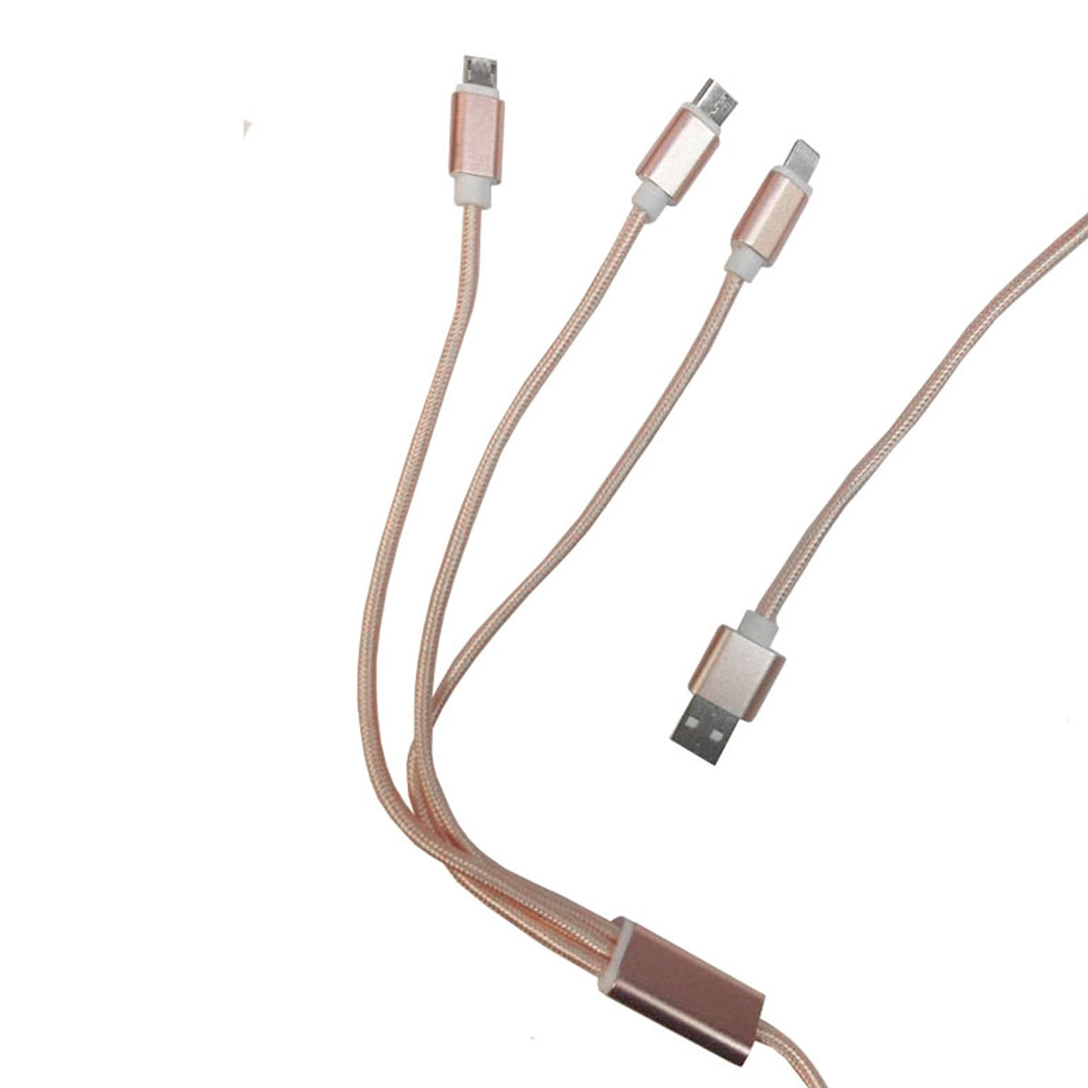 CABLE 3EN1 TIPOC/IPH5/MOV8 AGUJETA 1M ROSA