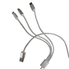 CABLE 3EN1 TIPOC/IPH5/MOV8 AGUJETA 1M PLATA