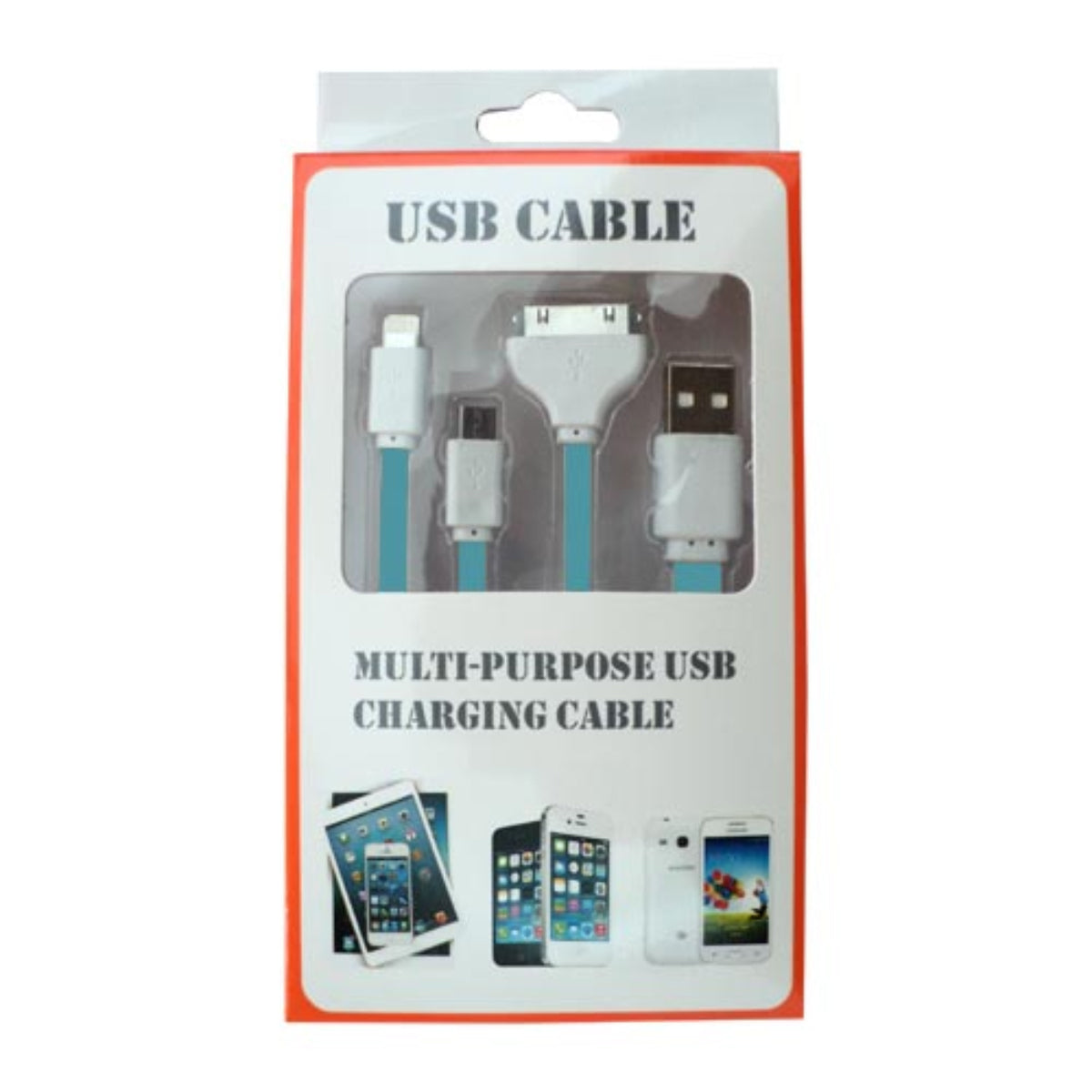CABLE CHICLE 3EN1 IPH5/IPH4/MOV8 1M TURQUESA