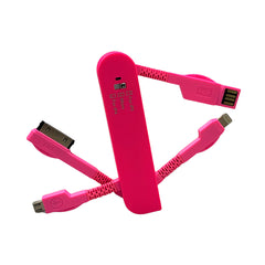 CABLE IPH CON PUERTO USB Y MICRO USB diseno navaja de bolsillo