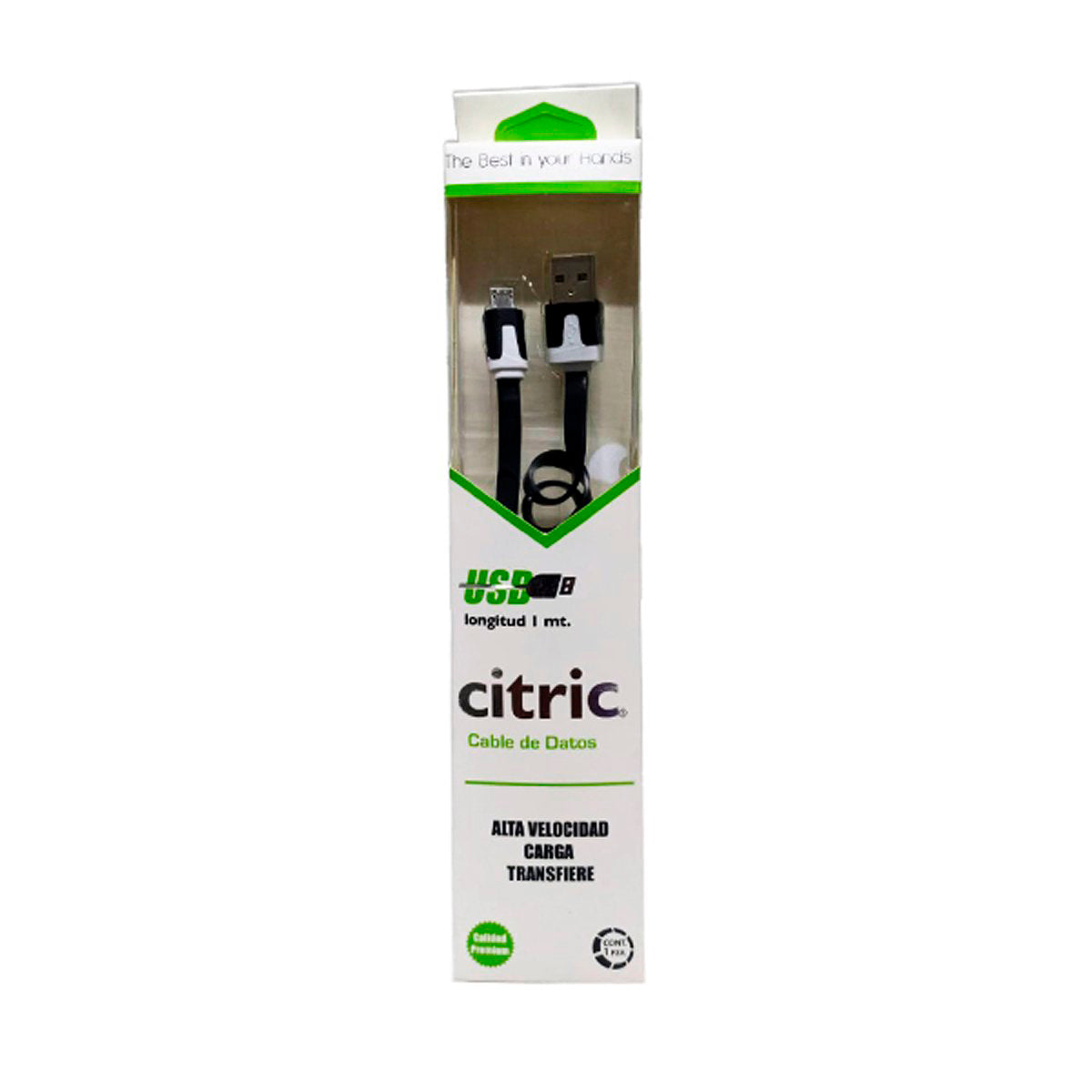 CABLE MICRO USB 1METRO NEGRO