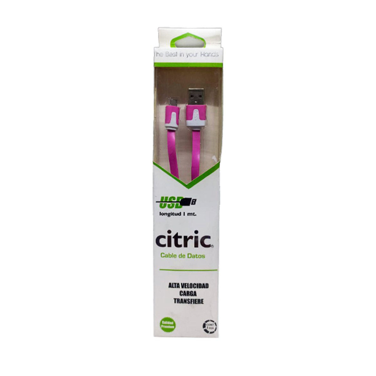 CABLE MICRO USB 1METRO ROSA