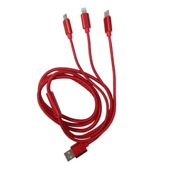Cable Cargador 3 en 1 Tipo C Lightning V8 1 Metro Universal USB