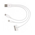 CABLE MINI PULPO 3EN1 IPH5/IPH4/MOV8 20CM BLANCO