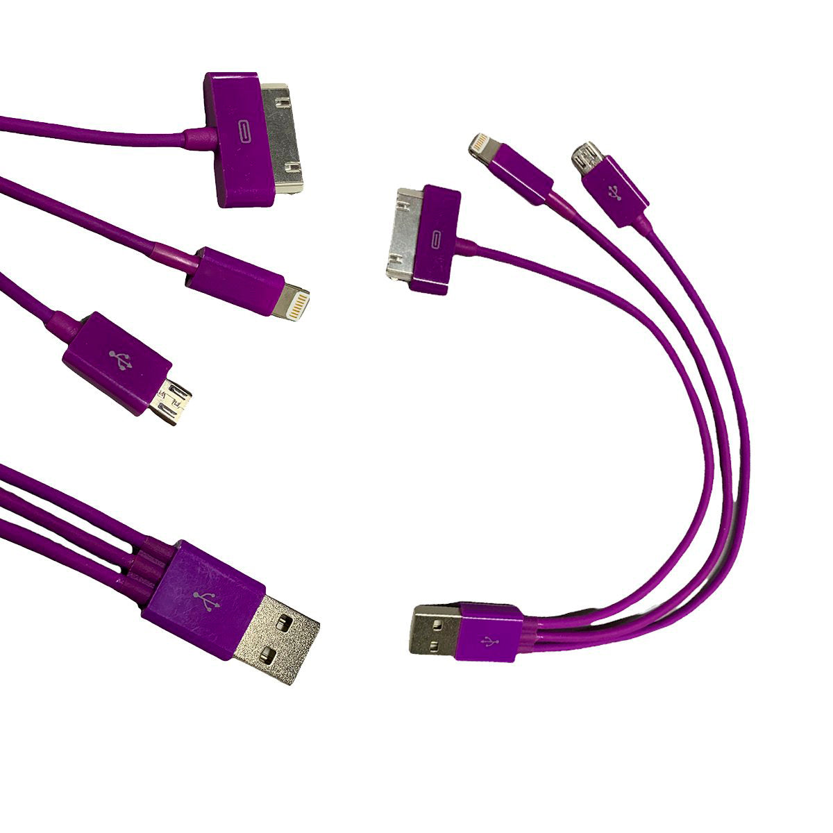 CABLE 3EN1 IPH5/IPH4/MOV8 1M COLORS