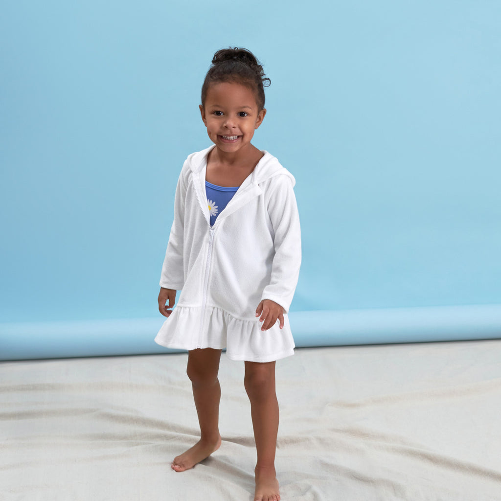 Bata baño bebé Gerber rizo suave 2 a 5 años cierre frontal-2T, 3T, 4T, 5T