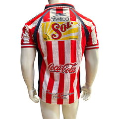 JERSEY ATLETICA RETRO CHIVAS MANGA CORTA ROJO BLANCO TALLA XL