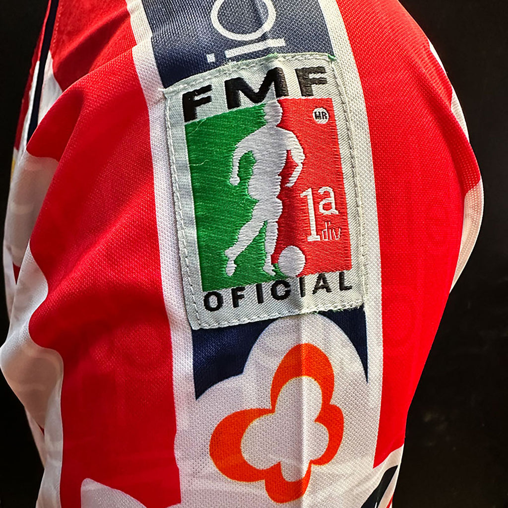 JERSEY ATLETICA RETRO CHIVAS MANGA CORTA ROJO BLANCO TALLA M