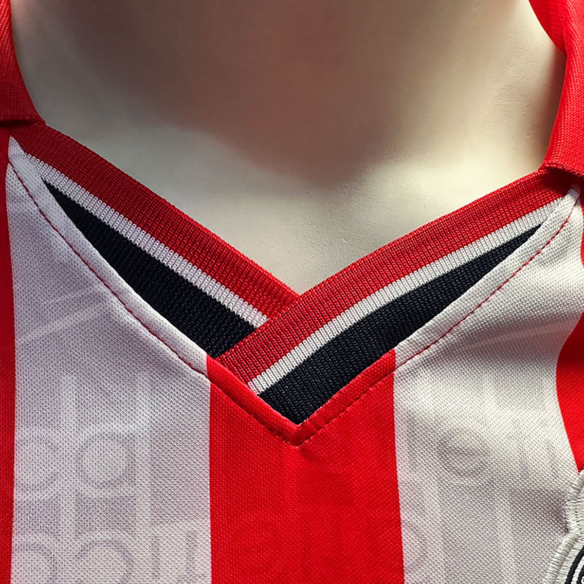 JERSEY ATLETICA RETRO CHIVAS MANGA CORTA ROJO BLANCO TALLA L