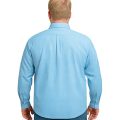 Camisa Big Kong USA Hombre Rayas Azul Turquesa Manga Larga-2XL