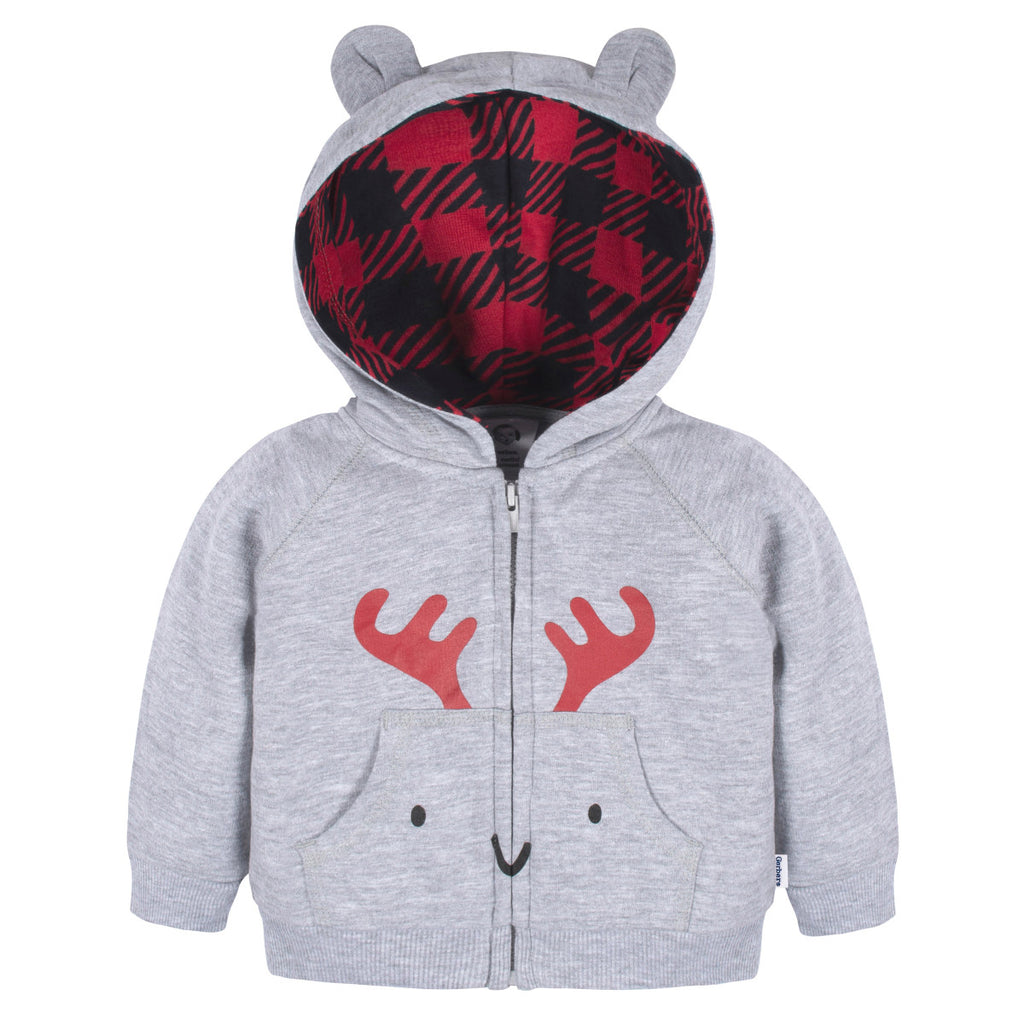 Conjunto Gerber niño 3 piezas sudadera capucha ropa invierno-3-6M