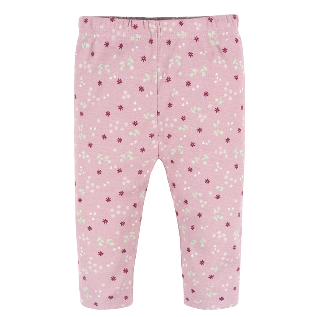 Conjunto Gerber bebé 3 piezas mameluco rosa algodón-0-3M