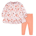 Conjunto bebé niña Gerber vestido y leggings algodón-0-3M, 3-6M, 6-9M, 12M