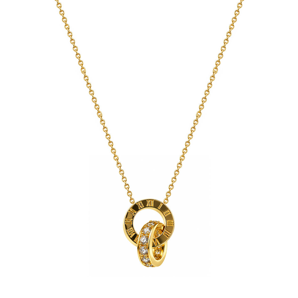 Collar Cronos & Luz Oro 18k Elegancia y Tiempo