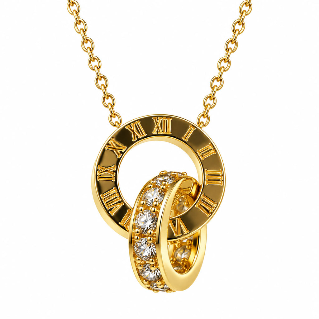 Collar Cronos & Luz Oro 18k Elegancia y Tiempo