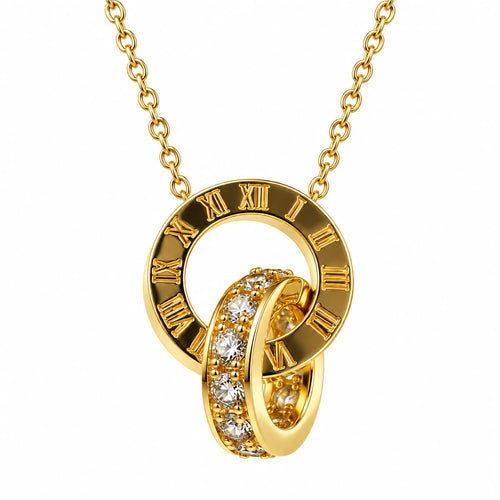 Collar Cronos & Luz Oro 18k Elegancia y Tiempo