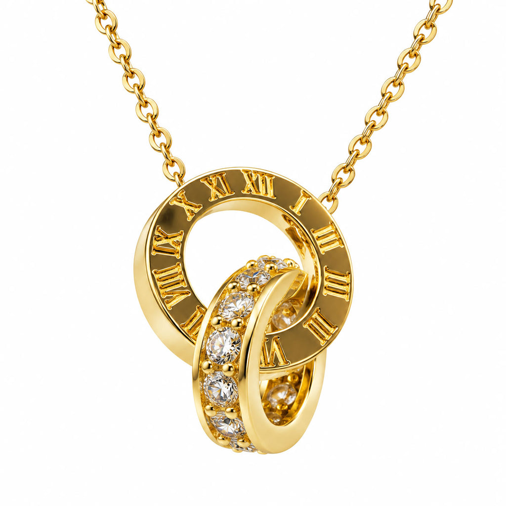Collar Cronos & Luz Oro 18k Elegancia y Tiempo