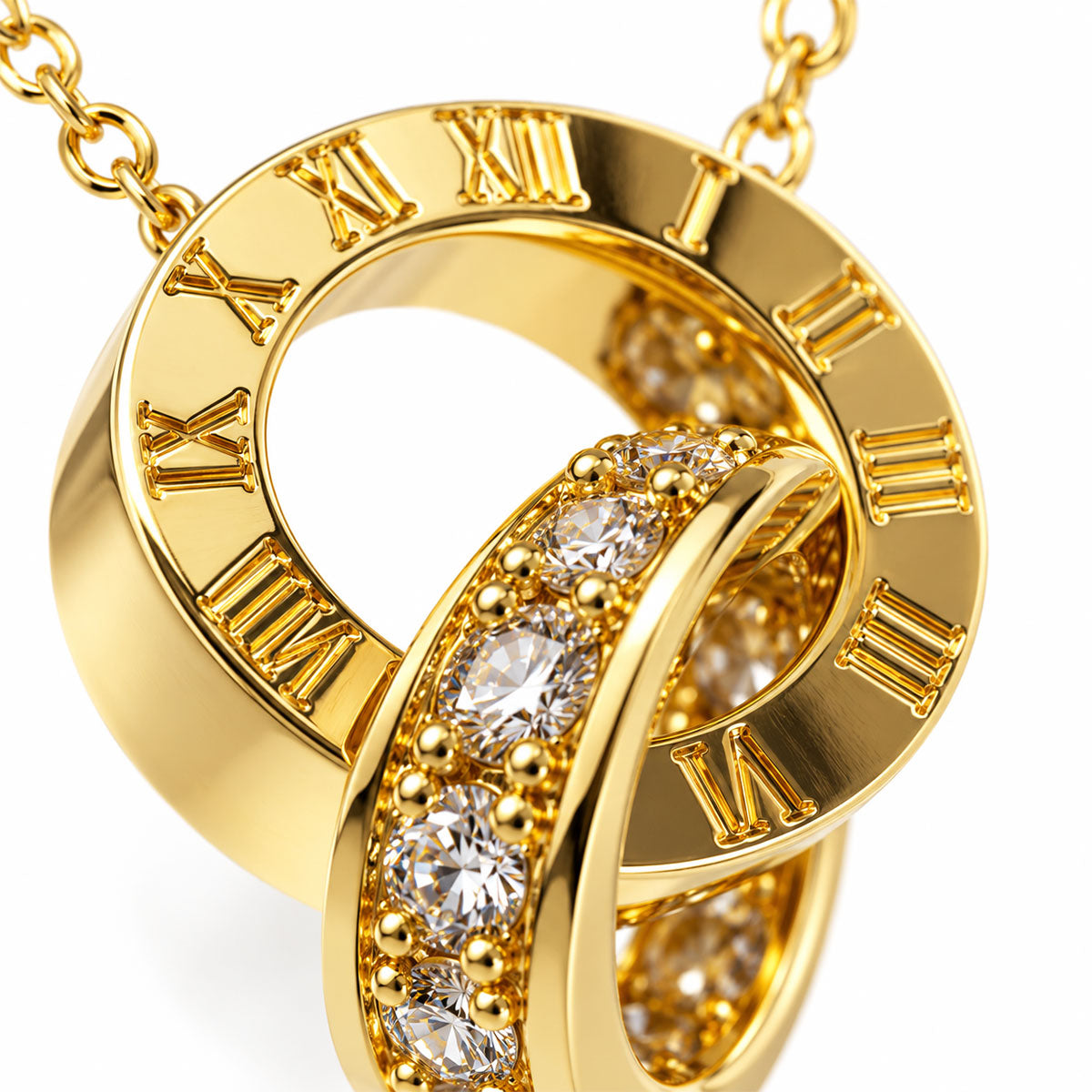 Collar Cronos & Luz Oro 18k Elegancia y Tiempo