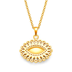 Collar Ojo Turco Moon & Self Iris Astral Baño Oro 18k