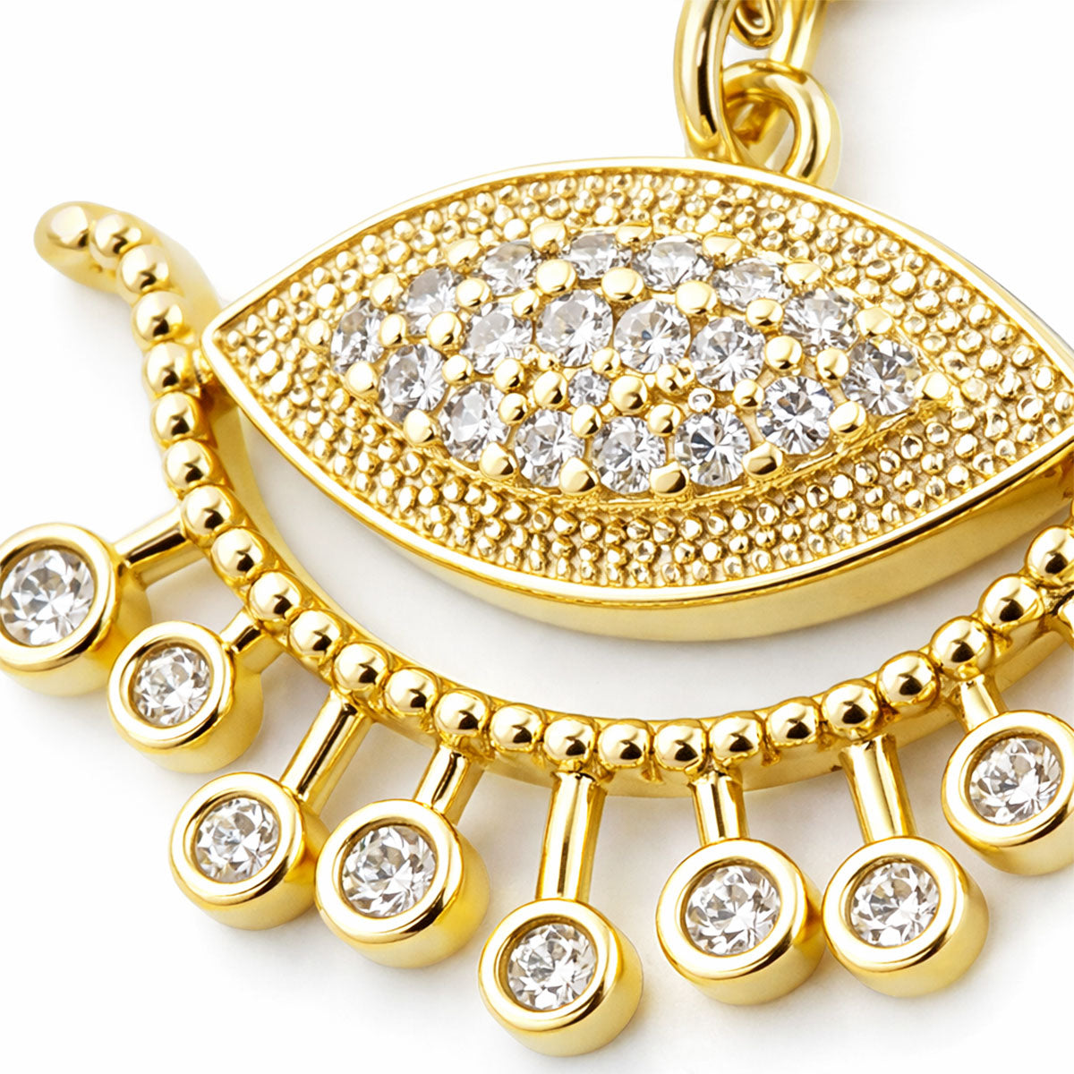 Collar Ojo Turco MOON & SELF Lumina Astral Baño Oro 18k