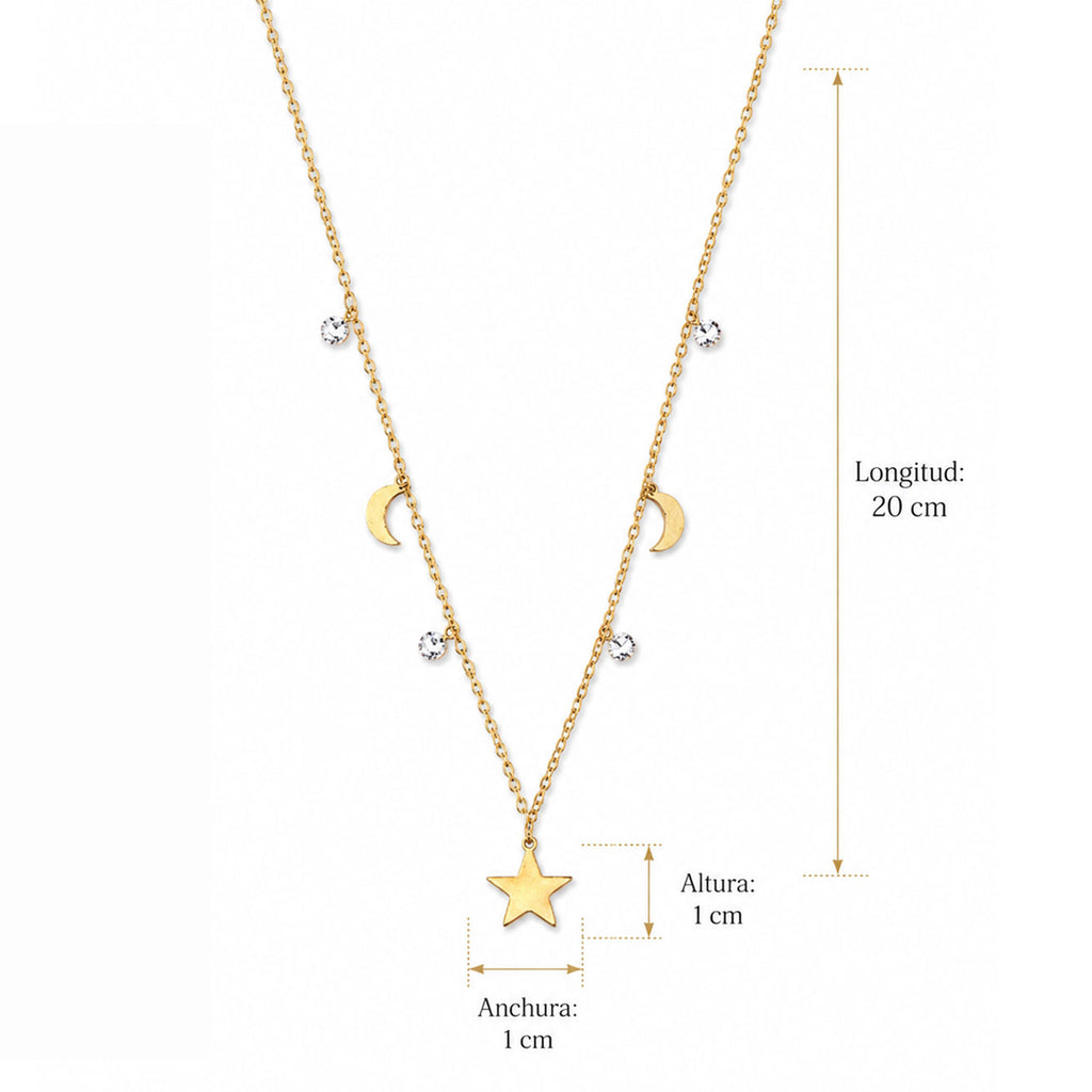 Collar Mujer Gargantilla Andromeda Dije Joyeria Oro 18K