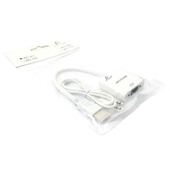 CONVERTIDOR HDMI A VGA  MACHO-HEMBRA BLANCO