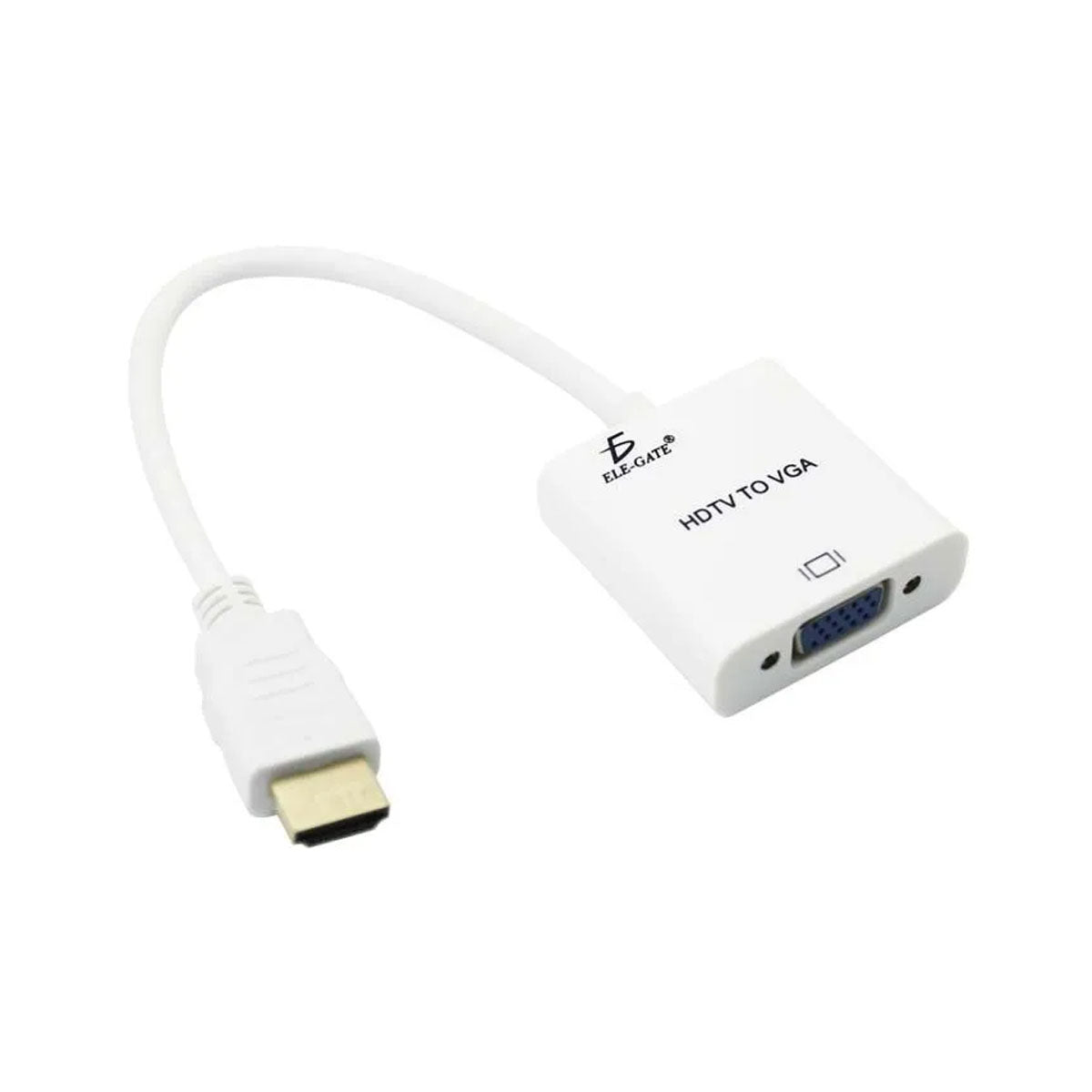 CONVERTIDOR HDMI A VGA  MACHO-HEMBRA BLANCO