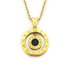 Collar MOON & SELF Rueda Del Destino Oro 18k Zodiaco Tarot