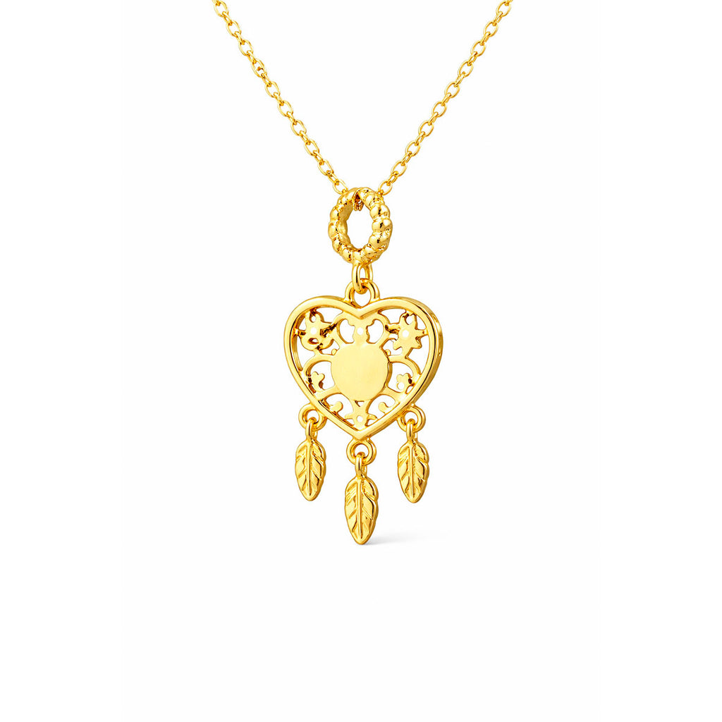 Collar Corazon Atrapasueños Brillo y Amor