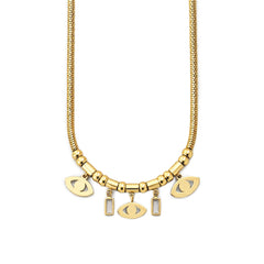 Collar Ojo Turco MOON & SELF Tríada Selene Baño Oro 18k