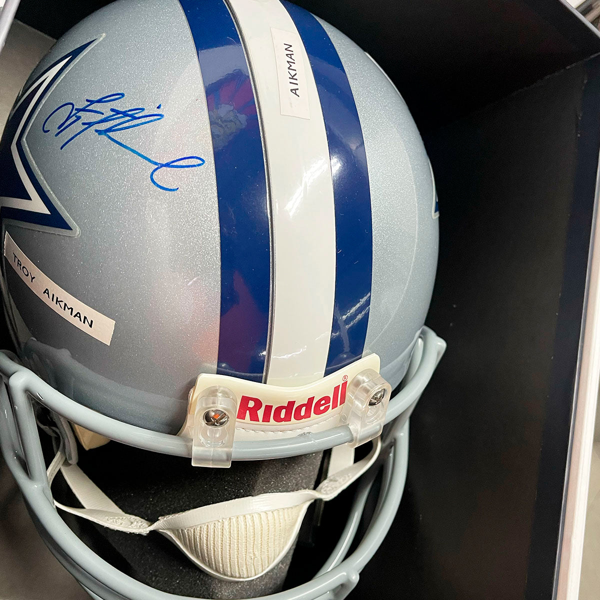 Casco Dallas Cowboys Firmado Troy Aikman Riddell Certificado