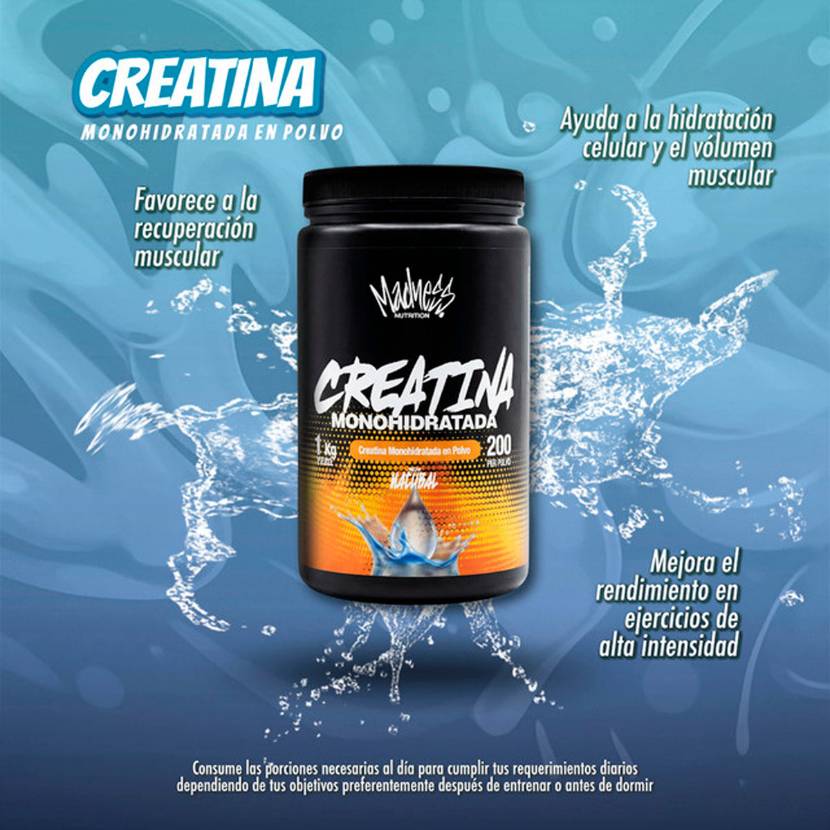 Creatina Monohidratada Madness 1kg