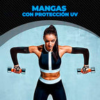Mangas Uv Protección Para Brazo Seda Hielo Resistente Elast - Negro