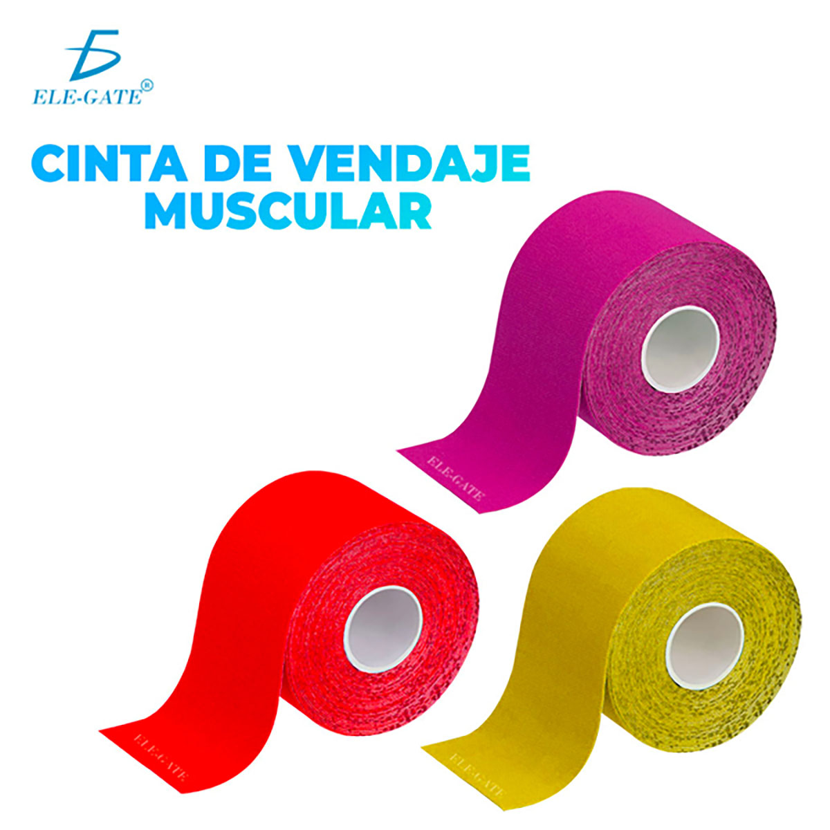 Cinta Kinesiológica Vendaje Neuromuscular Tape 5mx5cm 1pz - Rosa