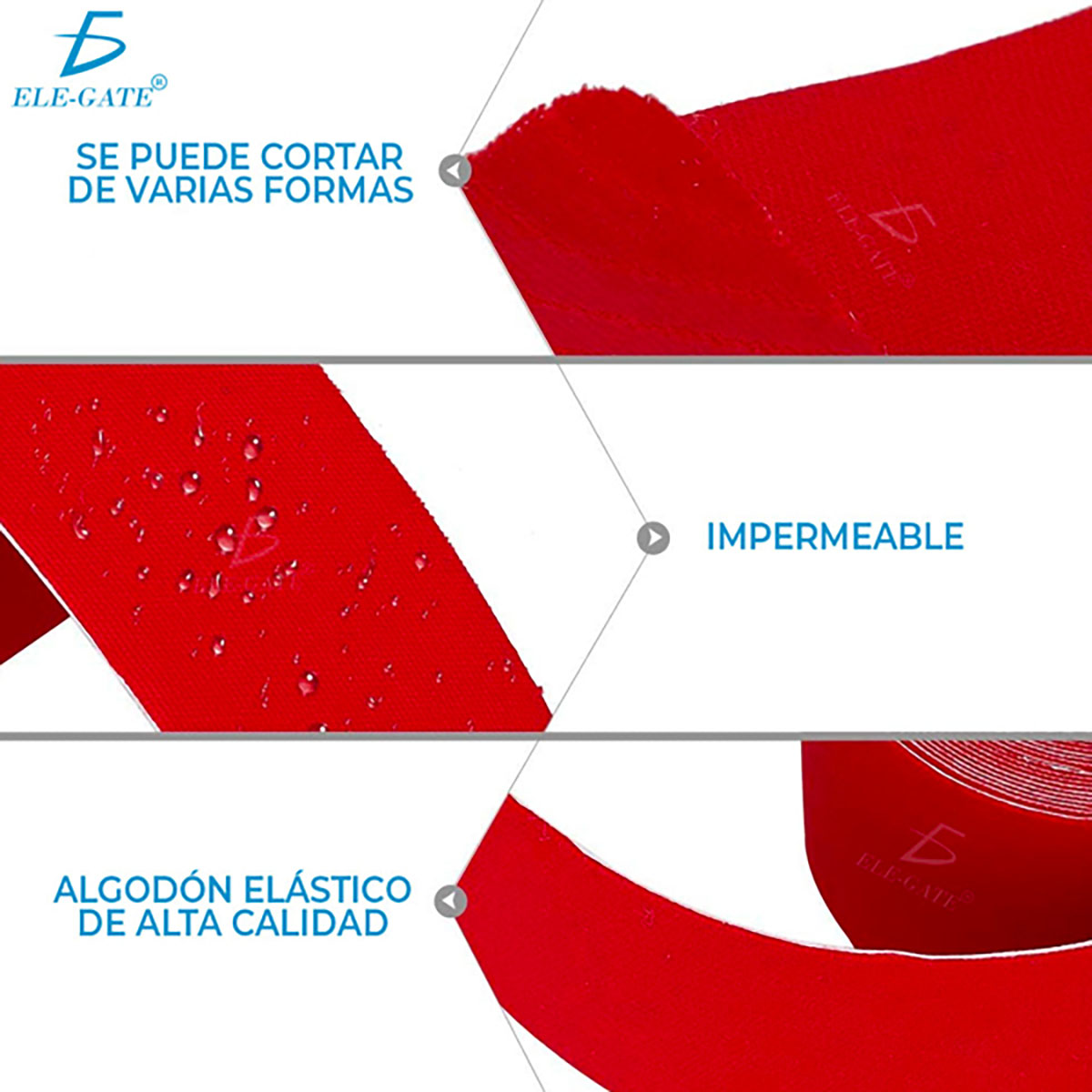 Cinta Kinesiológica Vendaje Neuromuscular Tape 5mx5cm 1pz - Rosa