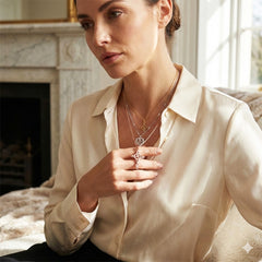 Set Triple Collar Moon & Self Triquetra Celta Baño Oro 18k Dorado