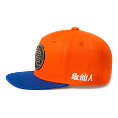 Gorra Goku Emblema Kanji Bordado Naranja Negro Dragon Ball