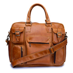 Portafolio Piel Genuina Castelli Laptop 17 Pulgadas Hombre