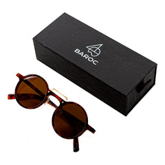 Lentes De Sol Baroc Toscana Brown Uv400 Unisex Vintage Océano Marrón Marrón Claro