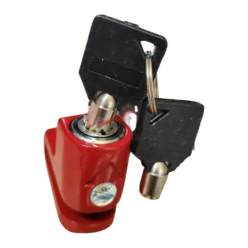 Candado Antirrobo De Seguridad Para Moto Bicicleta Scooter Rojo
