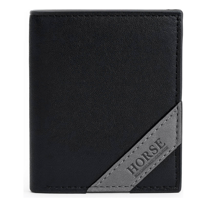 Cartera Vertice Negro Vinipiel Para Hombre Horse Basic Negro