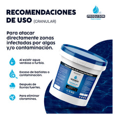 Cloro Para Alberca Granular 5 Kg Proquison 90% Desinfección Color Blanco