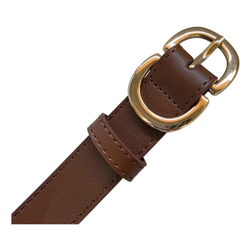 Cinturón Ferrioni Dama Piel Genuina Caina Shedrón hebilla-30-32